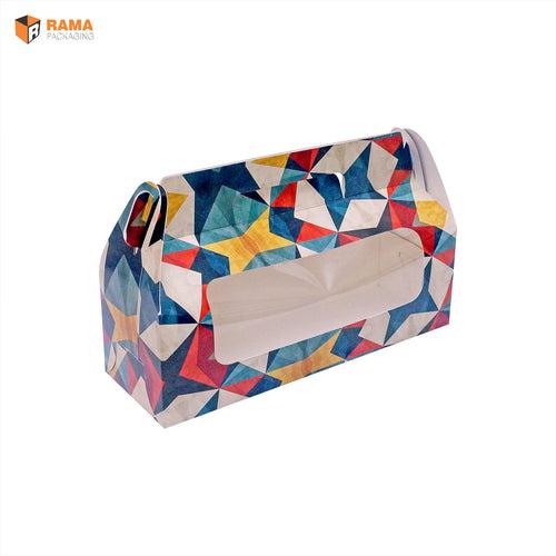 3 JAR BOX GEOMATRICAL PATTERN  | ( 10" X3.5" X3.5" )