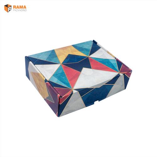 GEOMETRIACL PATTERN CORRUGATED BOX  |  ( 10.5" X 8" X 3" )