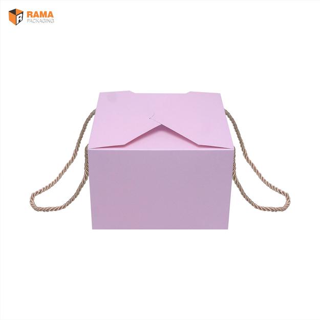 SOLID PEACH PASTEL COLOR GIFT BOX | ( 6" x 6" x 4")