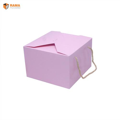 SOLID PEACH PASTEL COLOR GIFT BOX | ( 6" x 6" x 4")