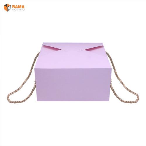 SOLID PEACH PASTEL COLOR GIFT BOX  | ( 8" x 8" x 4")