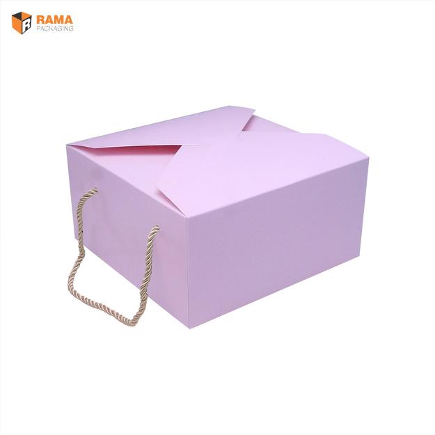 SOLID PEACH PASTEL COLOR GIFT BOX  | ( 8" x 8" x 4")