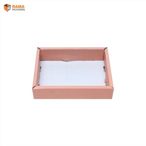 Corrugated Mailer Box  Tray | Multipurpose Tray (7.0" X 9.0" X 2.0") Peach