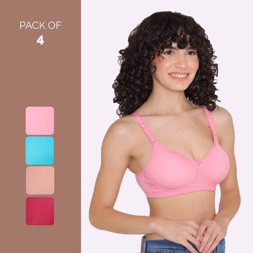 Full Coverage T-Shirt Bra Lightly Padded-LILY (Combo of 4)