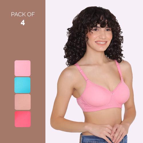 Full Coverage T-Shirt Bra Lightly Padded-LILY (Combo of 4)