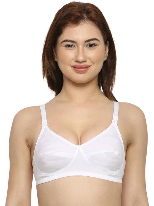 Women's Non Padded Non Wired Full Coverage Bra Cotton (Pack of 2)-IVY