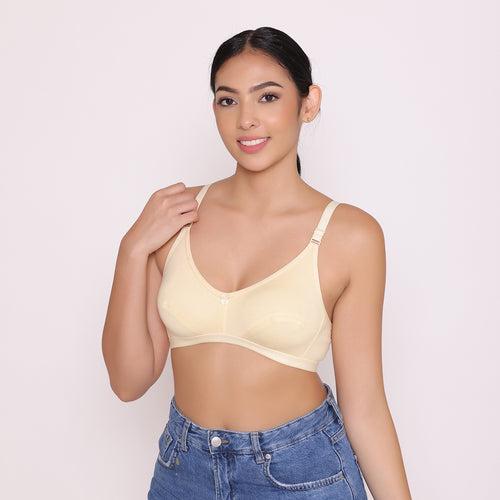 Women's Non Padded Non-Wired Regular Bra-Paris Combo of 2