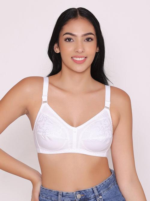 Half Net Non Padded Non Wired Full Coverage Bra (Pack of 2)-IRIS