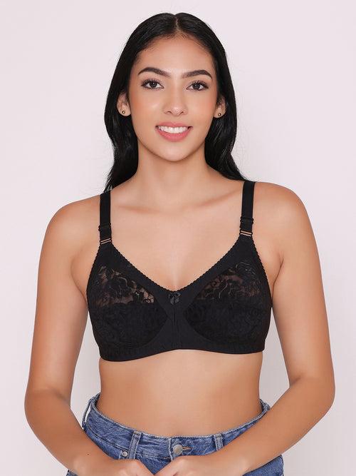 Women's Non Padded Full Coverage Net Bra (Pack of 6)-Thea