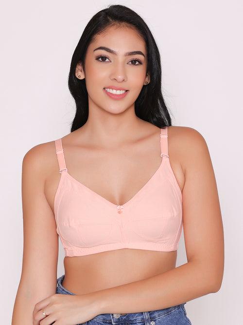 Women's Non Padded Non Wired Full Coverage Bra with No Spillage (Pack of 2)-ELSA