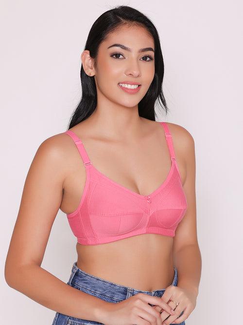 Women's Non Padded Non Wired Full Coverage Bra with No Spillage (Pack of 3)-ELSA