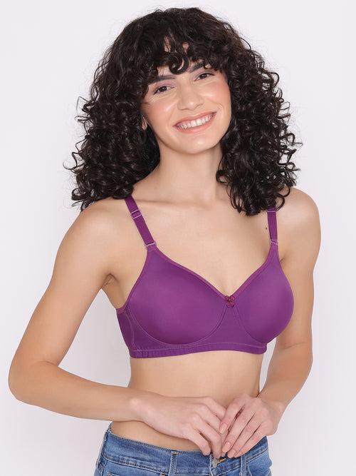 Women's Padded and Non Wired Full Coverage T-Shirt Bra (Pack of 3)-LILY