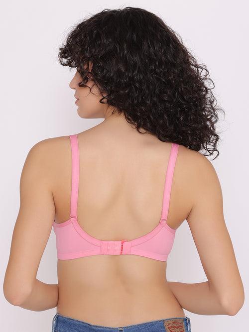 Women's Padded and Non Wired Full Coverage T-Shirt Bra (Pack of 3)-LILY