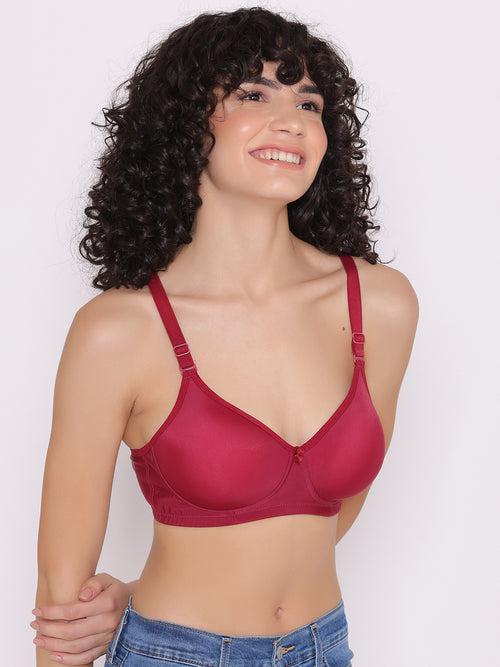 Women's Padded and Non Wired Full Coverage T-Shirt Bra (Pack of 2)-LILY