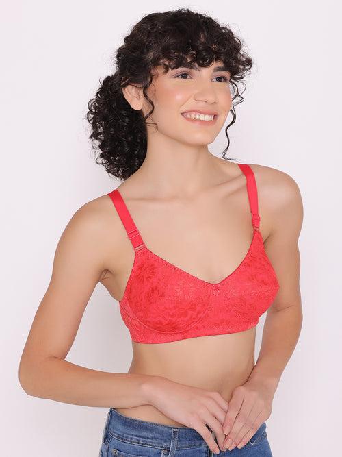 Women's Non Padded Full Coverage Full Net Bra (Pack of 3)-Erin