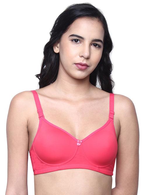 Women's Padded and Non Wired Full Coverage T-Shirt Bra (Pack of 2)-LILY