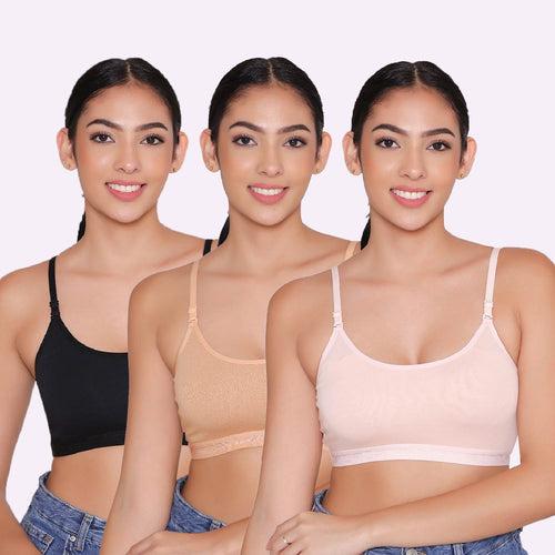 Teenagers Seamless multi-way Bra-Tango Combo of 3