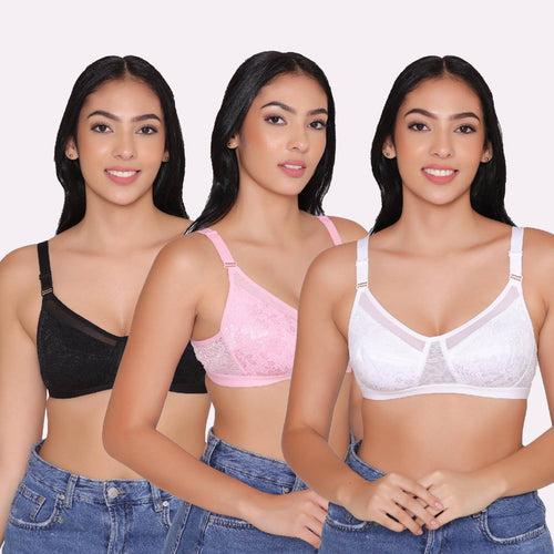 Women's power net Shaping Bra (Pack of 3)-AURA