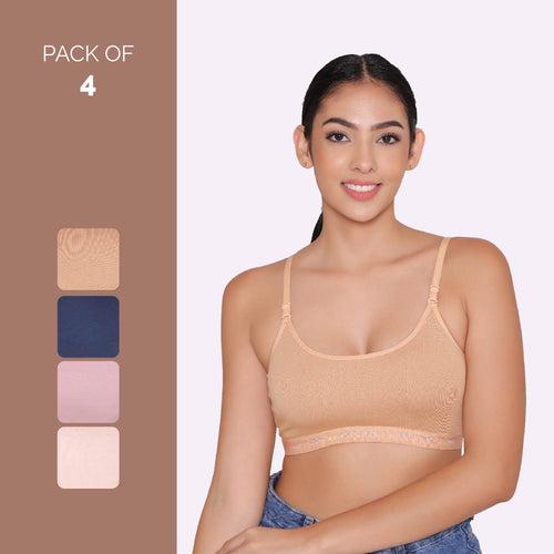 Teenagers Seamless multi-way Bra-Tango Combo of 4