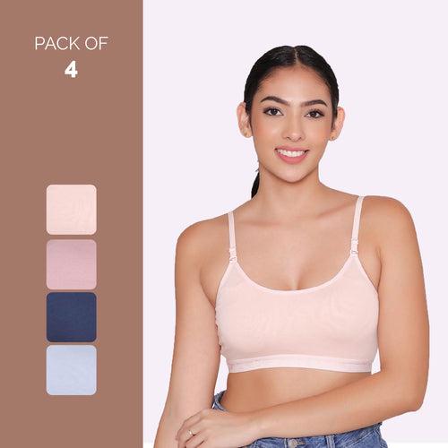 Teenagers Seamless multi-way Bra-Tango Combo of 4