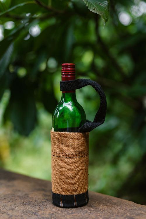 Unique Bottle Gifter & Carrier, Organic Handmade with Handle