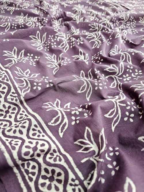 601010 Pure Mul Cotton Handblocked Printed Saree