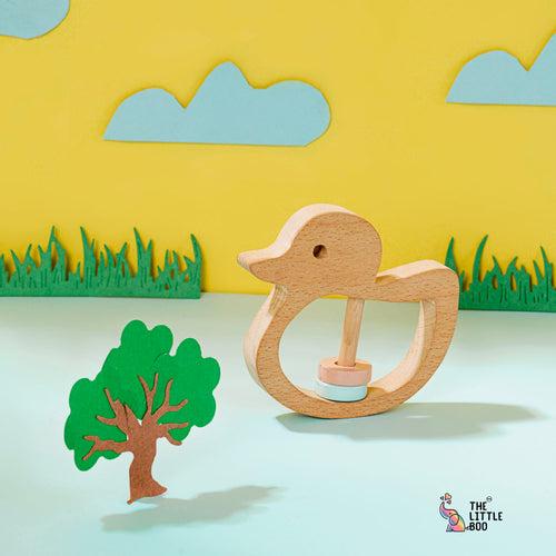 Wooden Duck Rattle