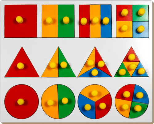 Wooden Fraction Puzzle