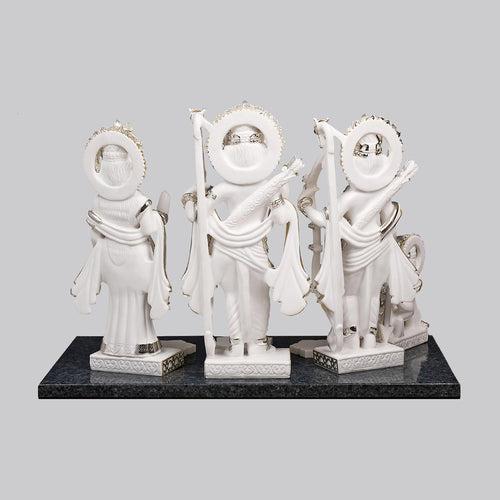 Culture Marble Ram Darbar with Silver Plating 16 in