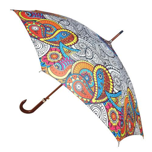 Doodle Digital Printed Umbrella (Straight)