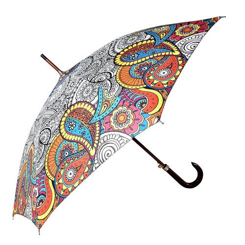 Doodle Digital Printed Umbrella (Straight)