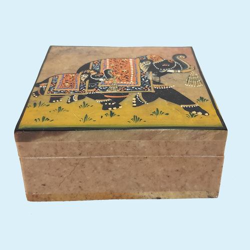 Softstone Hand Painted Box 4 in