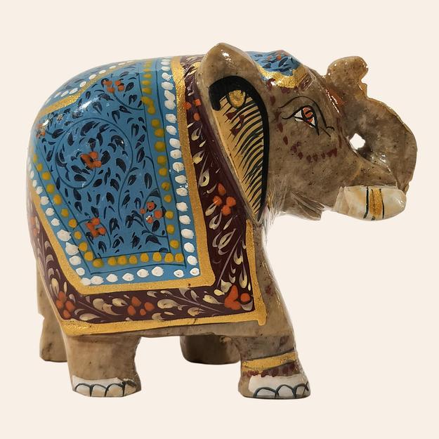 Softstone Hand Painted Elephant 3 in