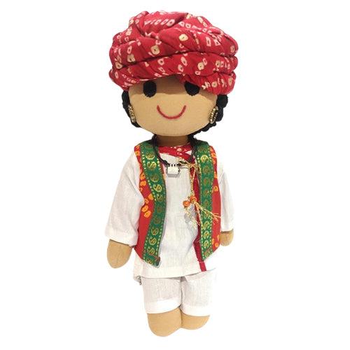 Khanna Rajasthani Male Doll 10 in (Assorted Colours)