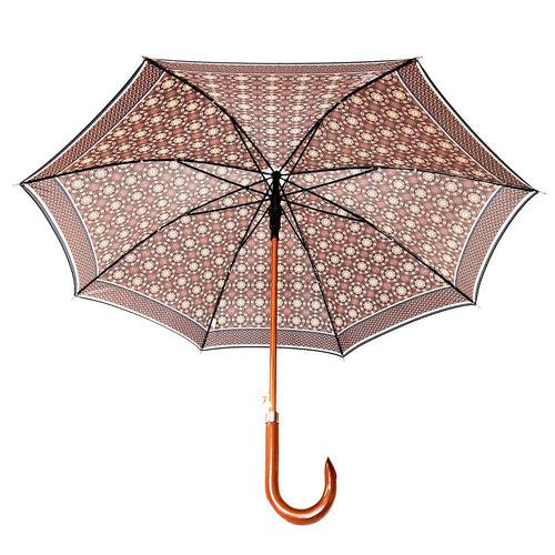 Ajrakh Brown Digital Printed Umbrella (Straight)