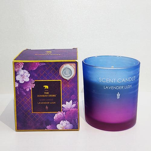 Ombre Lavender Glass Scented Candle 120 gm