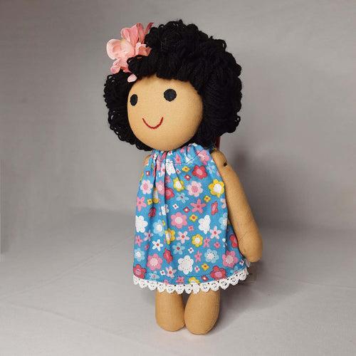 Kanmani Doll in Frock with Curly Hair 10 in (Assorted Colours)