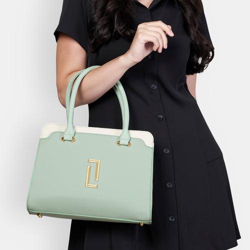 Lavie Luxe Ameen 3 Compartment Mint Medium Women's Satchel