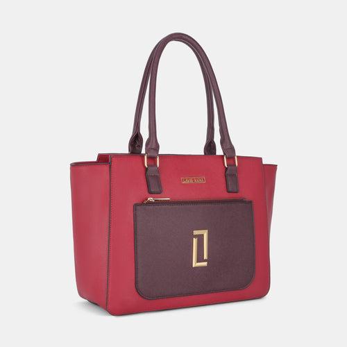 Lavie Luxe Kyle Red Large Women's Tote Handbag