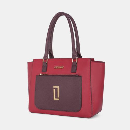 Lavie Luxe Kyle Red Large Women's Tote Handbag