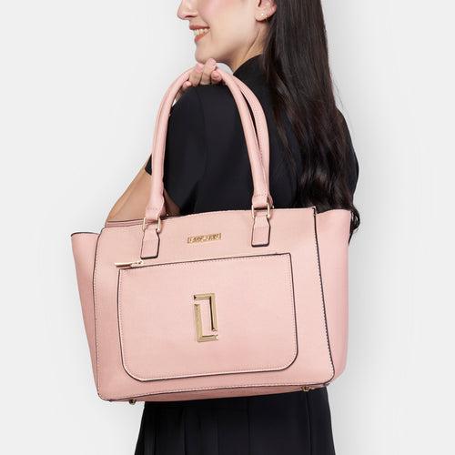 Lavie Luxe Kyle Pink Large Women's Tote Handbag