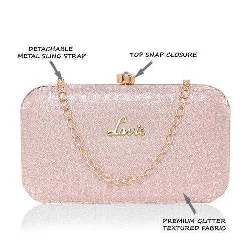 Lavie Tinsel Light Pink Small Women's Frame Clutch Purse