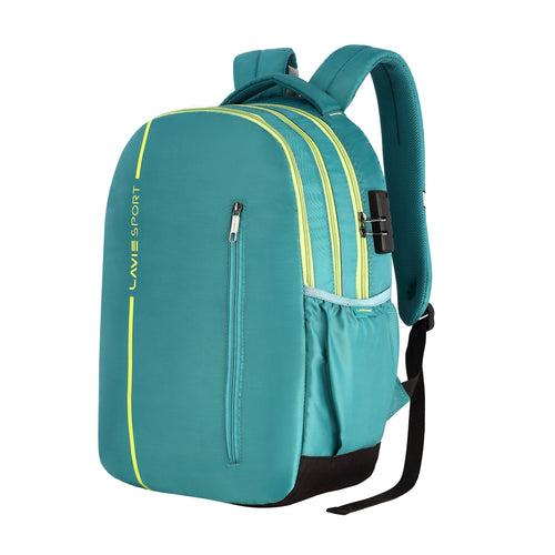 Lavie Sport Streak 36L Anti-theft Laptop Backpack For Men & Women | Laptop Bag For Boys & Girls Teal