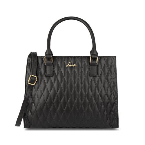 Lavie Stitch Black Large Women's Shelly Satchel Bag