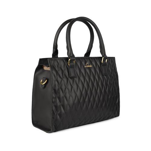 Lavie Stitch Black Large Women's Shelly Satchel Bag