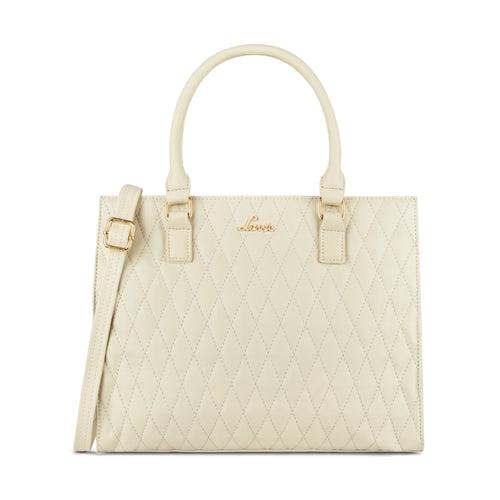 Lavie Stitch White Large Women's Shelly Satchel Bag