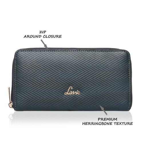 Lavie Herry Navy Large Women's Zip Around Wallet