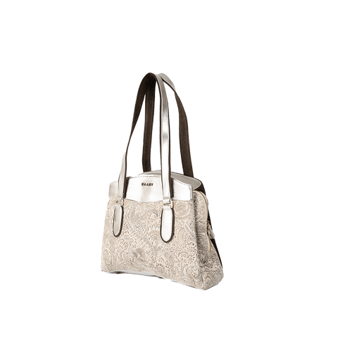 Serene White Leather Handbag