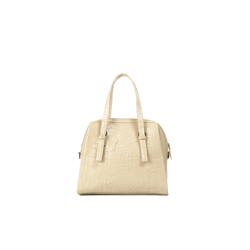 Whimstrap White Leather Handbag