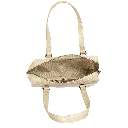 Whimstrap White Leather Handbag